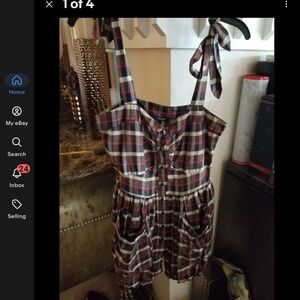 Burberry Multicolor Plaid Button-Up Top